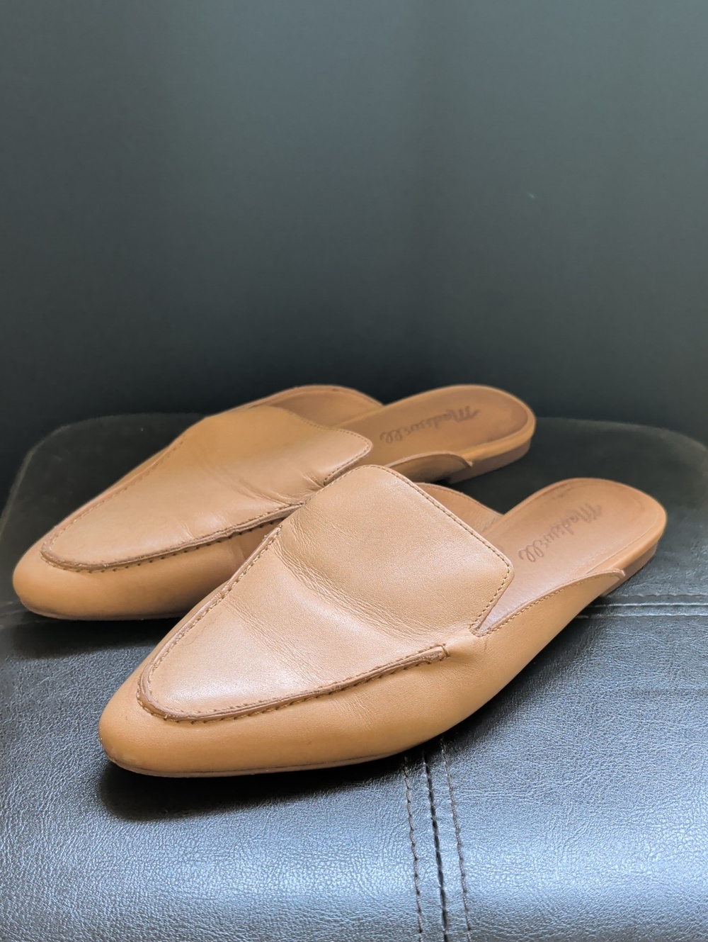 Madewell Tan Leather Mule Clogs